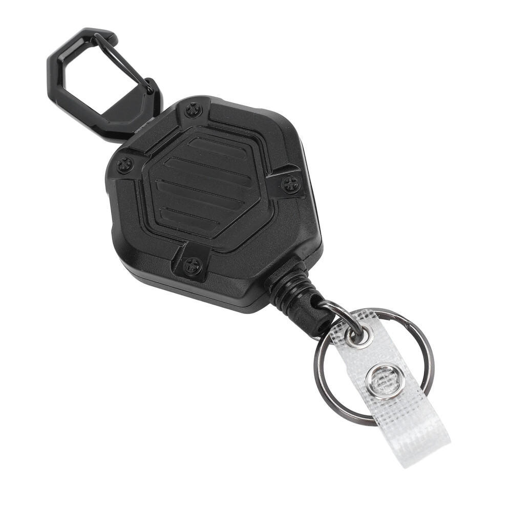 Heavy Duty Retractable Keychain 1mm Steel Hexagonal Carabiner-image-OPC-PMX5S29-NEW