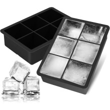Whiskey-Cocktails, Bourbon-Geschenke, Sauberere Eiswürfel dank BPA-freiem, spülmaschinenfestem Design, 2er-Pack flexible Silikon-Eiswürfelformen