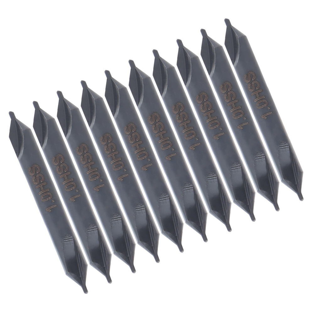 10Pcs Hss Center Drill Bits, 1Mm, 4Mm Shank, Steel 7901360063755