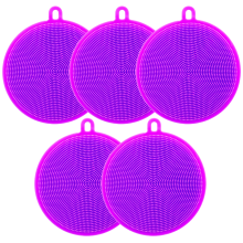 Esponja de cocina apta para lavavajillas, estropajo de silicona no abrasivo para una limpieza eficaz de tazas, vasos, ollas y sartenes.