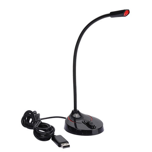 360 USB Conference Microphone – Omnidirectional, Portable, Black + Red 1