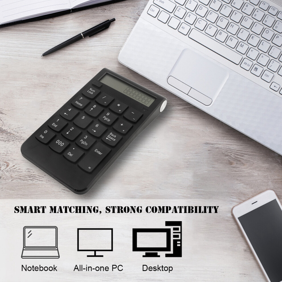 2.4G Wireless Numeric Keypad With Lcd 29 Keys Easy Setup Reliable & Durable 9471360065243