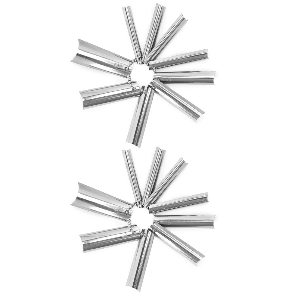9 Sizes Deep C Shape Nail Cutter - 18Pcs French Manicure Trimmer