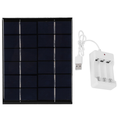 2W 6V Polycristallines Solar-Panel mit AA-Batterieladegerät für DIY-Projekte 1