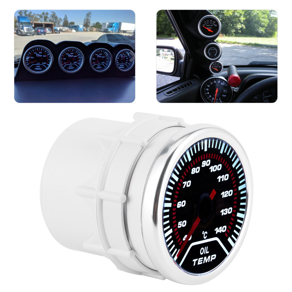 Universal 52Mm Oil Temp Gauge Meter For Car - 40-150C White 7641360068694