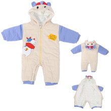 Winter Baby-Romper mit Kapuze, Overall in Beige, 90 cm, für 18-24 Monate
