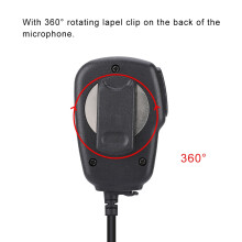 Mini PTT Speaker MIC for Two-Pin Walkie Talkies, Waterproof Durability