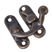 Eisernes Vorhängeschloss-Haken für Schmuckkästchen 3,2 x 2,8 cm Bronze Retro Stil Schnapphaken