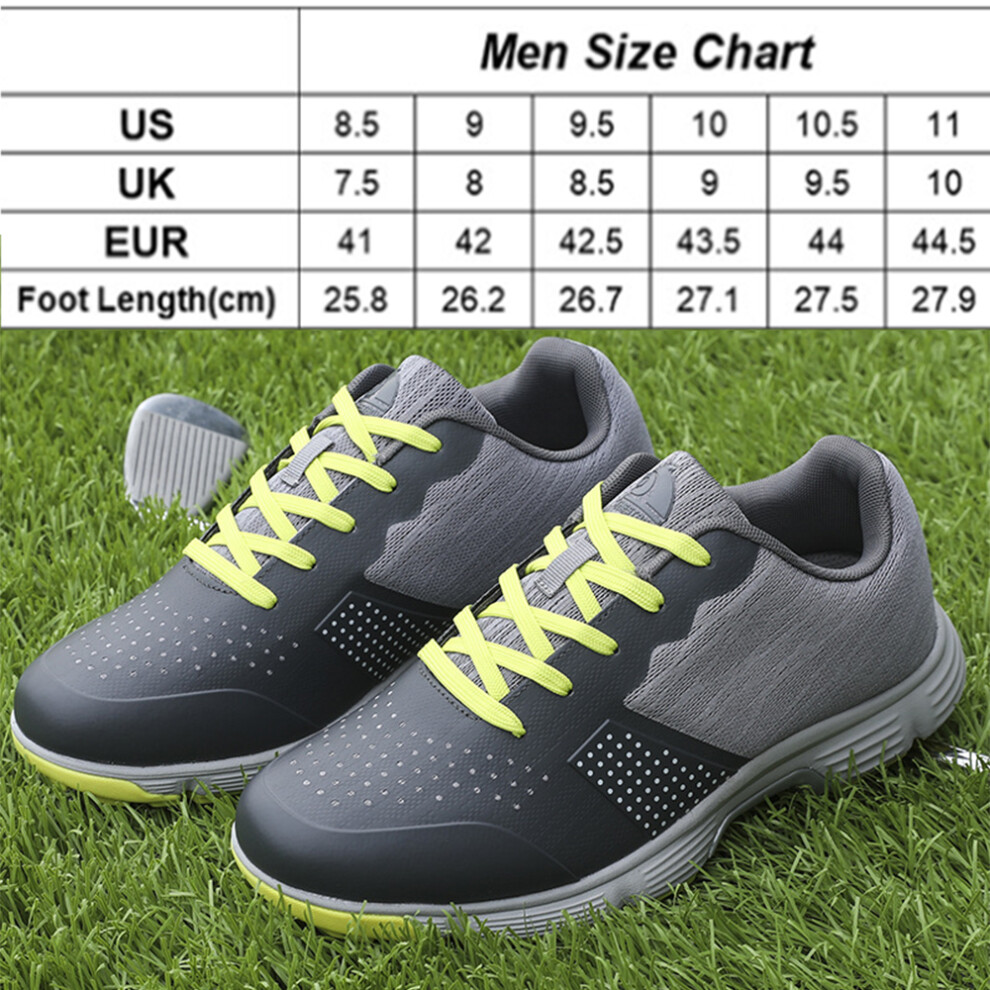 Mens Golf Shoes 8.5-11 Breathable Mesh Anti-Slip Waterproof Spikes-image-OPC-PMX67RR-NEW