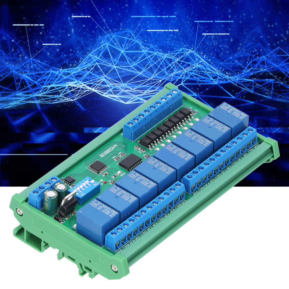 Rail Box Relay 8-Channel Din35 Module 12V Rs485 Plc Expansion Board 9421360077241