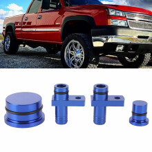 Aluminum Blue PCV Reroute Fittings for GM Duramax 2004.5-2010 6.6L