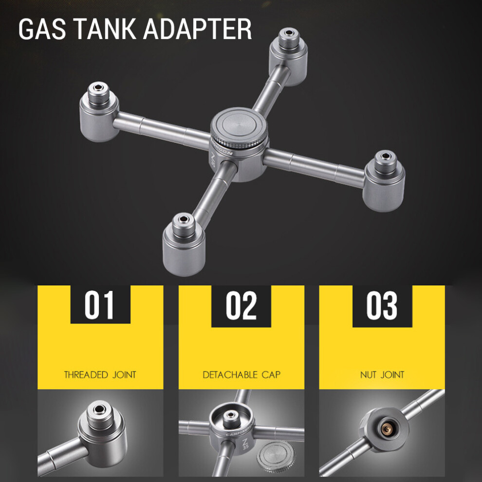 Aluminum Alloy Gas Refill Adapter 1-to-5 Portable Efficient-image-OPC-PMX6C6N-NEW