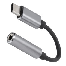 Digital-C-Männchen zu 3,5-mm-Weiblich-Audiokabel, 110 cm, alloy Kopf