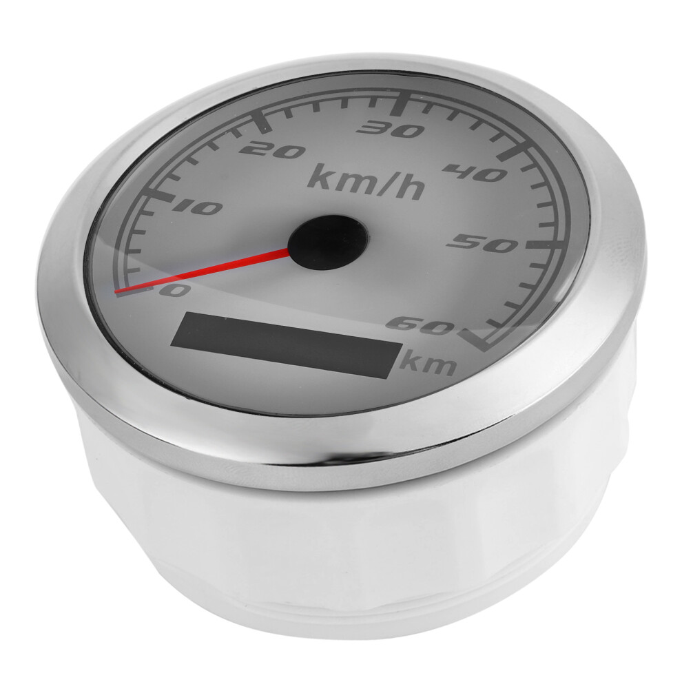 85Mm Gps Speedometer Ip67 Waterproof For Marine, Car, Motorcycle, 60Km/H White 4901360087754