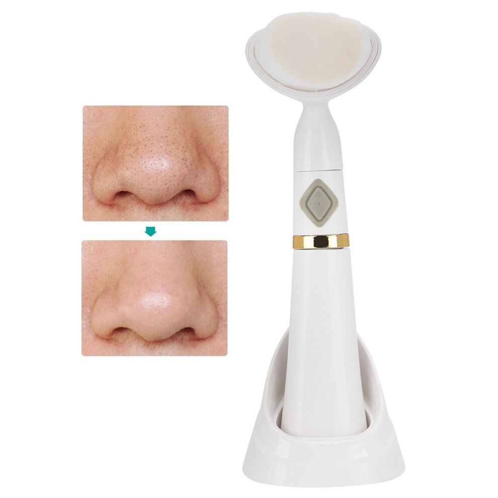 White Electric Facial Cleansing Brush Device For Pores,