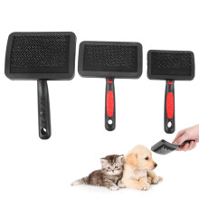 3-teiliges Haustier-Katzen-Hund-Slicker-Bürstenset, Größen S/M/L, Kunststoff