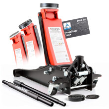 AREBOS 3 t hydraulic jack with 85-500 mm lifting height - Red/black