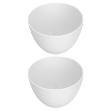 2pcs White PVC Mask Mixing Bowls 900cc for DIY Facial Masks at Home