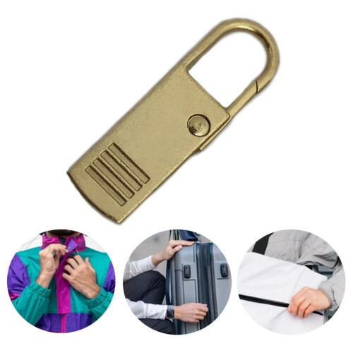Zipper Pull Tabs 4 Pack Metal Replacement Suitcase Backpack Sewing Accessories