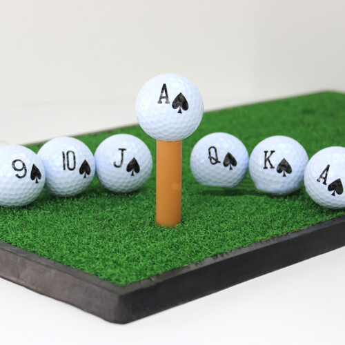 6Pcs Double Layer Rubber Golf Practice Balls, 42.7mm 2