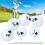 6Pcs Double Layer Rubber Golf Practice Balls, 42.7mm 6