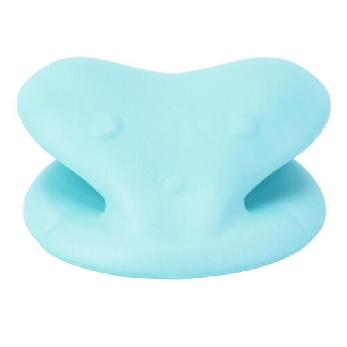 (Green) Neck Stretcher Traction Pillow Corrective Relaxer Pink 2