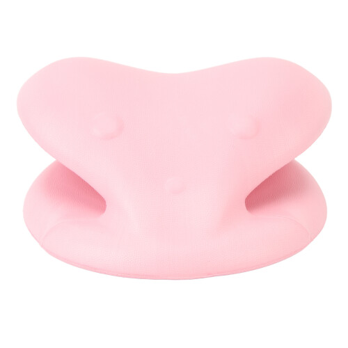 (Pink) Neck Stretcher Traction Pillow Corrective Relaxer Pink 2