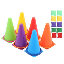 Kids 3 in 1 Colorful Ring Toss Game Set - Indoor Outdoor Sport Toy for Children