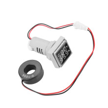 LED 22mm Digital AC-Spannungs- und Strommesser Anzeige 0-100A Weiß
