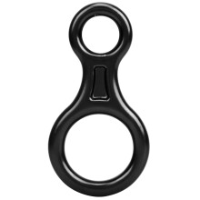 35KN Alloy Figure 8 Descender for Rappelling, 14.5cm, Black