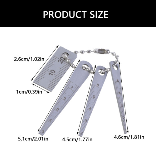 4Pcs Steel Feeler Measuring Tool Gaps Gauge Set for Engineers 2