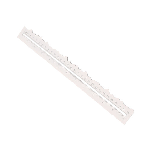 Irregular Edged Ruler Metal Craft Ruler Paper Tearing Ruler