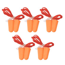 5 Pairs Earplug Reusable Foam Earplugs with-orange color
