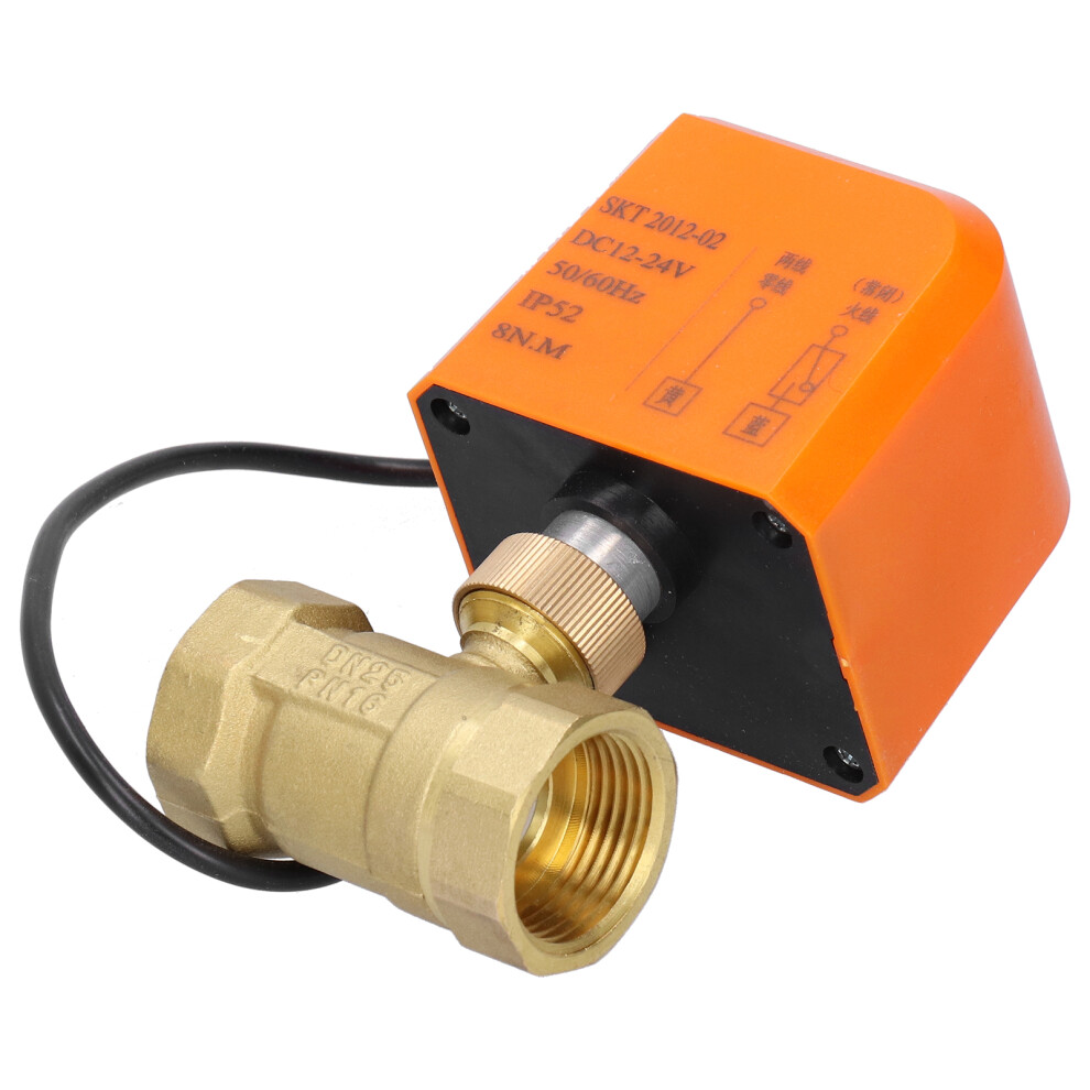 Dc12/24V Brass Electric Ball Valve 2 Way 2 Wire Dn25 Mechanical Equipment 9451360102261