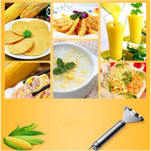 Effortless Corn Kernel Stripper, Durable 304 Stainless Steel Corn Planer Cutter With Ergonomic Handle For Quick Corn Kernels Harvest In Your Kitchen O 2