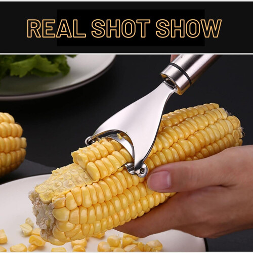 Effortless Corn Kernel Stripper, Durable 304 Stainless Steel Corn Planer Cutter With Ergonomic Handle For Quick Corn Kernels Harvest In Your Kitchen O 1