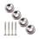 4Pcs Neck Joint Bushings Ferrules & Bolts Electric-Silver 1