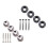4Pcs Neck Joint Bushings Ferrules & Bolts Electric-Silver 2