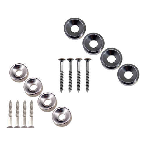 4Pcs Neck Joint Bushings Ferrules & Bolts Electric-Silver 1