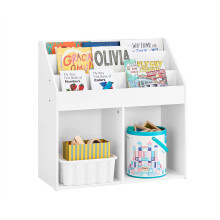SoBuy KMB01-II-W Children's Montessori Bookcase Toy Shelf White