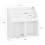 SoBuy Βιβλιοθήκη KMB01-II-W Λευκή 68x30x68cm 4