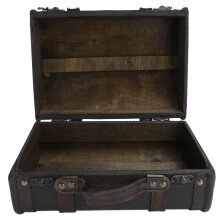 Retro holzner Schmuckaufbewahrungsbox mit antikem handgefertigtem Design