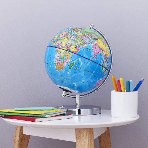 Science Kidz 2-in-1 World Globe | Children's Illuminated Globe 2