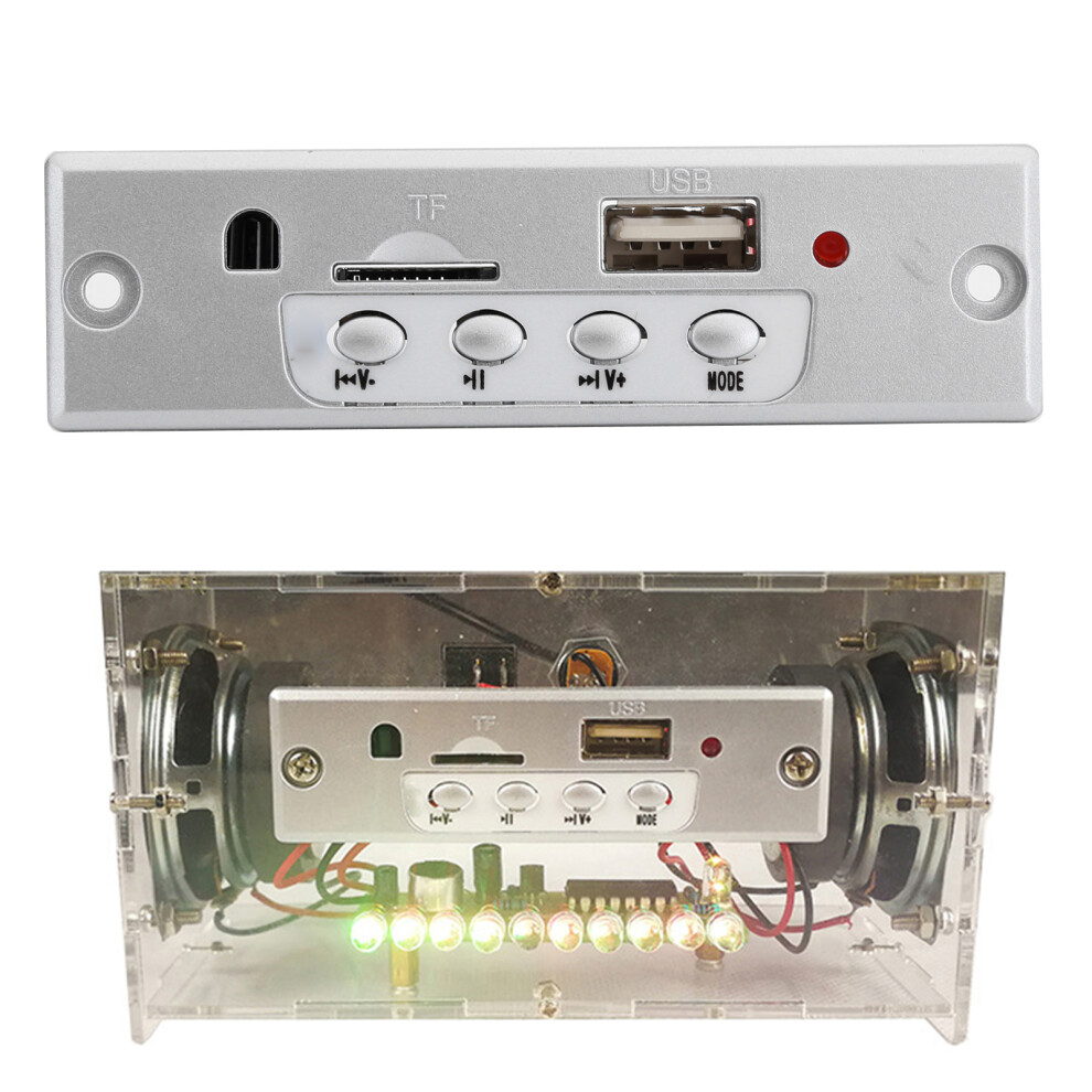 Diy Bluetooth Speaker Kit Small Voice Control 3Wx2 Acrylic Light 8041360107659