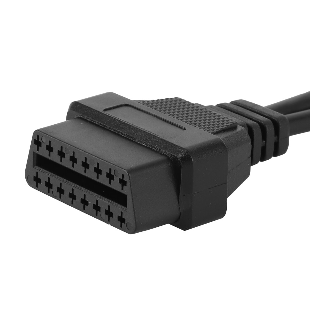 Diagnostic Adapter Cable 12 Pin Obd1 To 16 Pin Obd2 20Cm Black 3101360109444