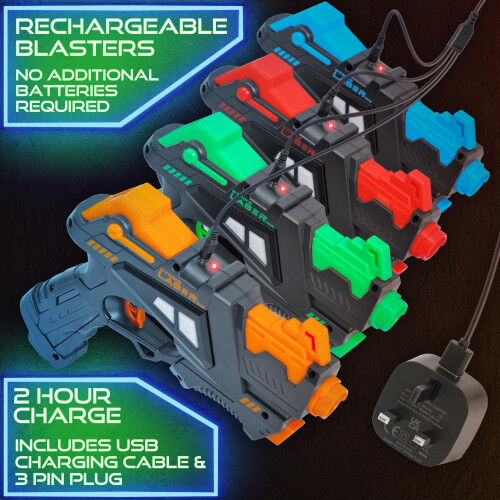 Strike Laser Tag 4 Rechargeable Guns Set 2