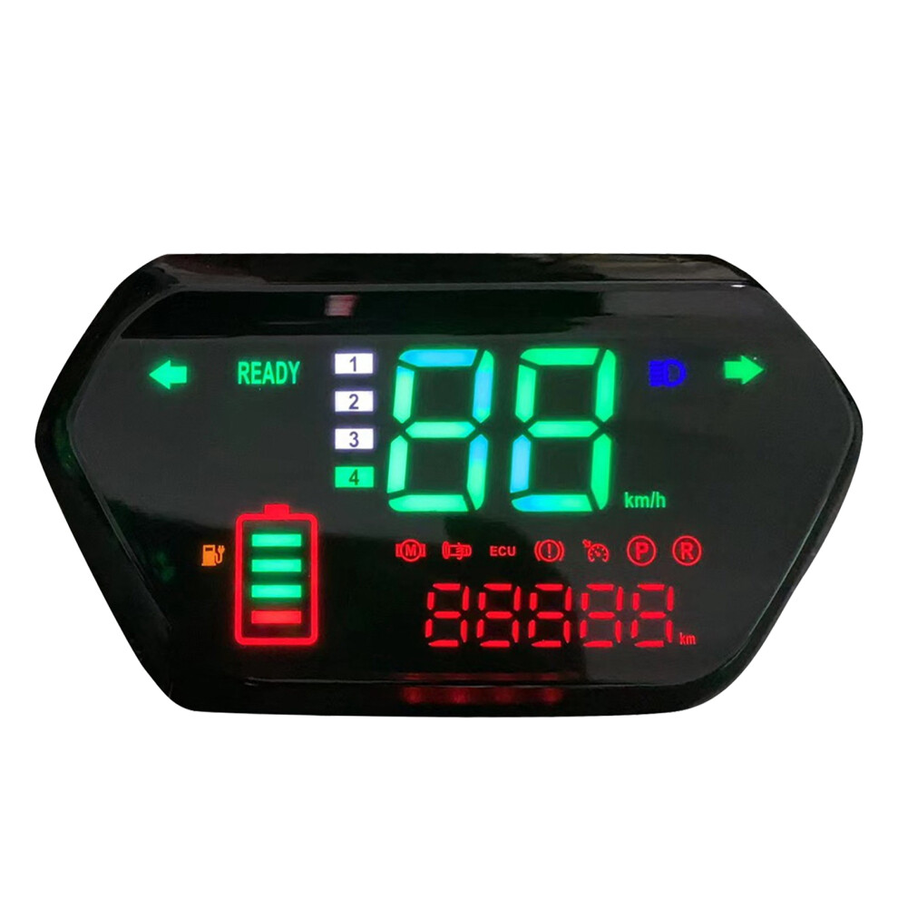 60V Digital Motorcycle Speedometer Odometer Tachometer Abs Gauge 8751360112323