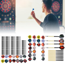 14G Safety Darts Kit: 12 Shafts 42 Flights 100 Tips & Training Equipment