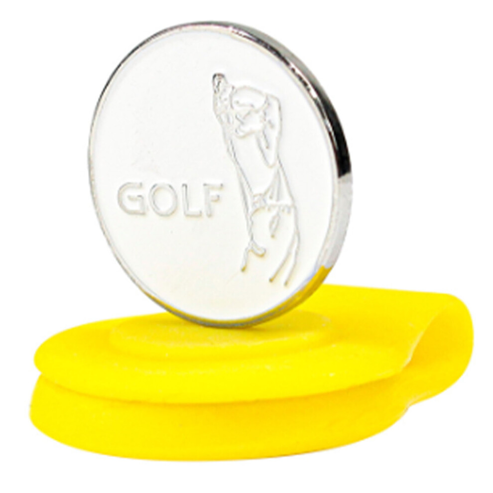 (Yellow) Magnetic Golf Hat Clip Silicone Cap Marker for Golf Training Purple-image-OPC-PMX7GDX-NEW