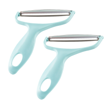 Müheloses Vorbereiten: Gemüseschäler mit Edelstahlklinge, ergonomisches Design für bequemen Griff, robustes und leicht zu reinigendes